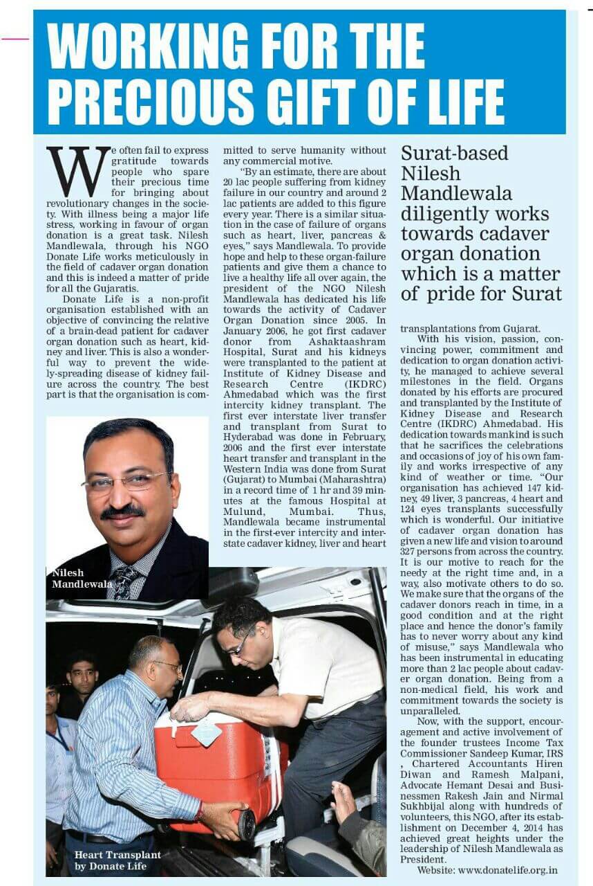 Working for the precious gift of life | Times of India