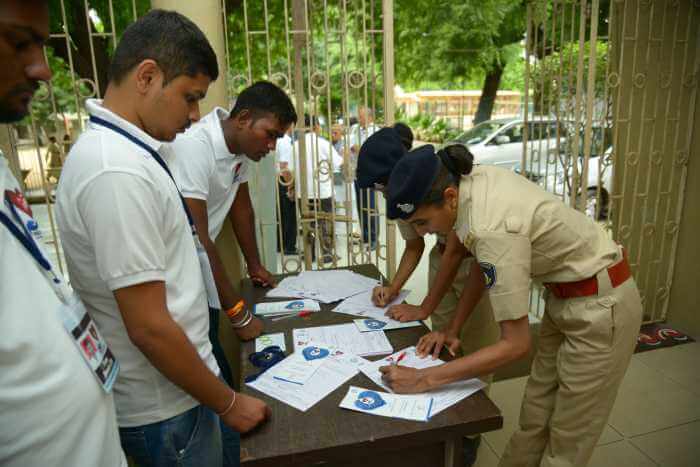 District police Anand (Anand division) at D.N high school Anand