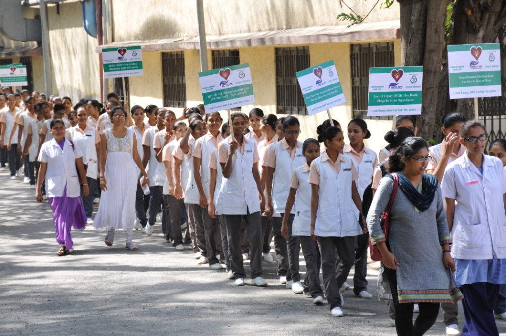 World Women Day Organ Donation Awareness Rally with New Civil Nursing College