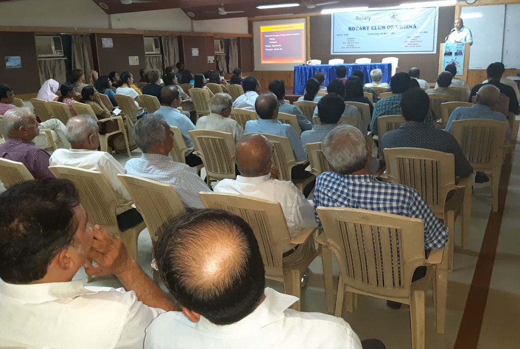 Rotary Club of Udhna invited Shri Nilesh Mandlewala Founder & President Donate Life as a Speaker to talk about Organ Donation in their weekly meeting.