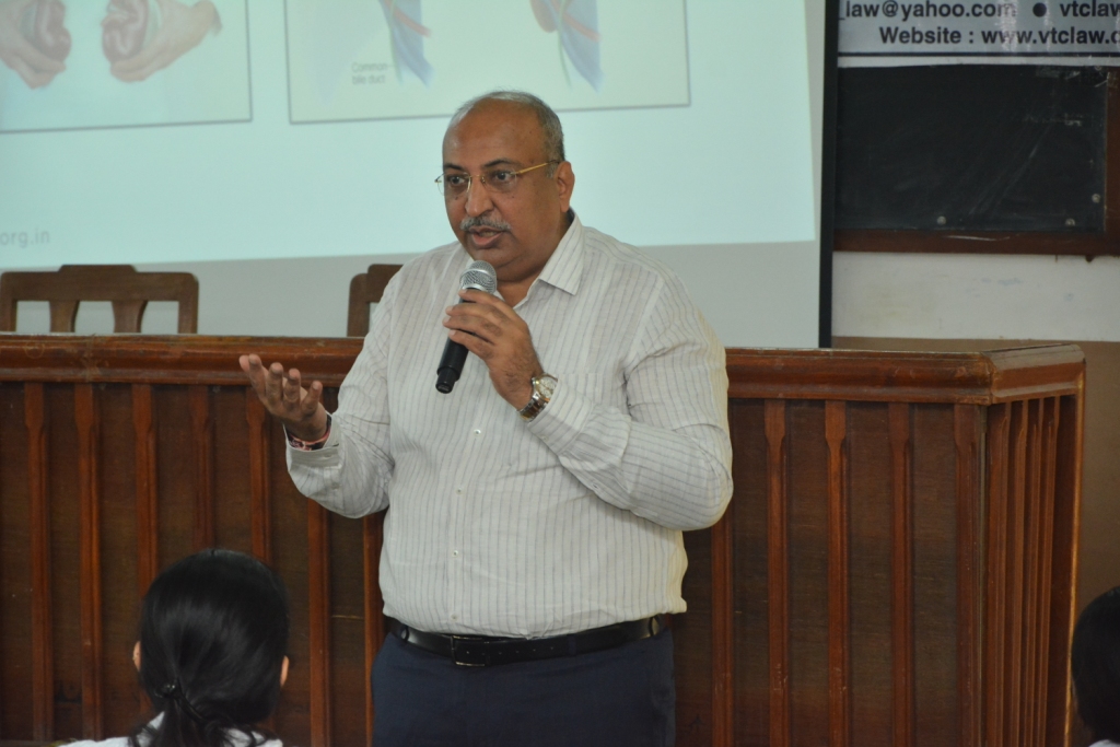 Conducted an Organ Donation Awareness Programme at V.T Choksi Sarvajanik Law College, Surat.