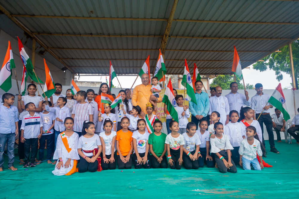 76th Independence Day was celebrated by Lok Kalyan Trust Bhimpore as part of Azadi's Amrit Mohotsav celebrations.