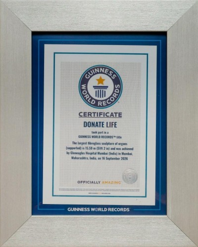 Donate Life Joins Guinness World Records™ for the World’s Largest Fibreglass Sculpture of Organs in Mumbai