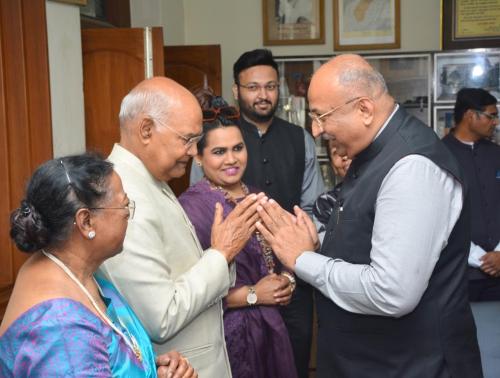Shri Nilesh Mandlewala met the 14th President of India Shri Ram Nath Kovind Ji at C K Pithavala House-2