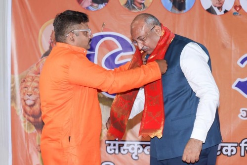 Padma Shri Nilesh Mandlewala spoke about organ donation at Hindu Sammelan
