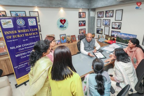 Inner Wheel of surat seaface Members congratulated Nileshbhai Mandlewala after the announcement of the Padma Shri award by the Government of India.