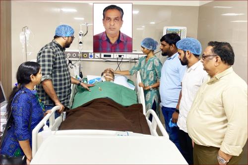 Lt. Shatishbhai Bhogilal Patel Age: 56 Cadaver Organ Donar From: Kiran Multi Super speciality Hospital | Date: 23/03/2023