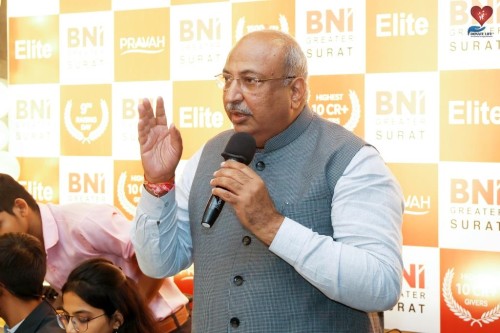 completion of 9 years of BNI ELITE, the founder of 'Donate Life' and Padmashri awardee Mr. Nileshbhai Mandlewala ji was invited as the special chief guest.